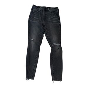 Kut from the Kloth Black Distressed Skinny Jeans Donna Size 2